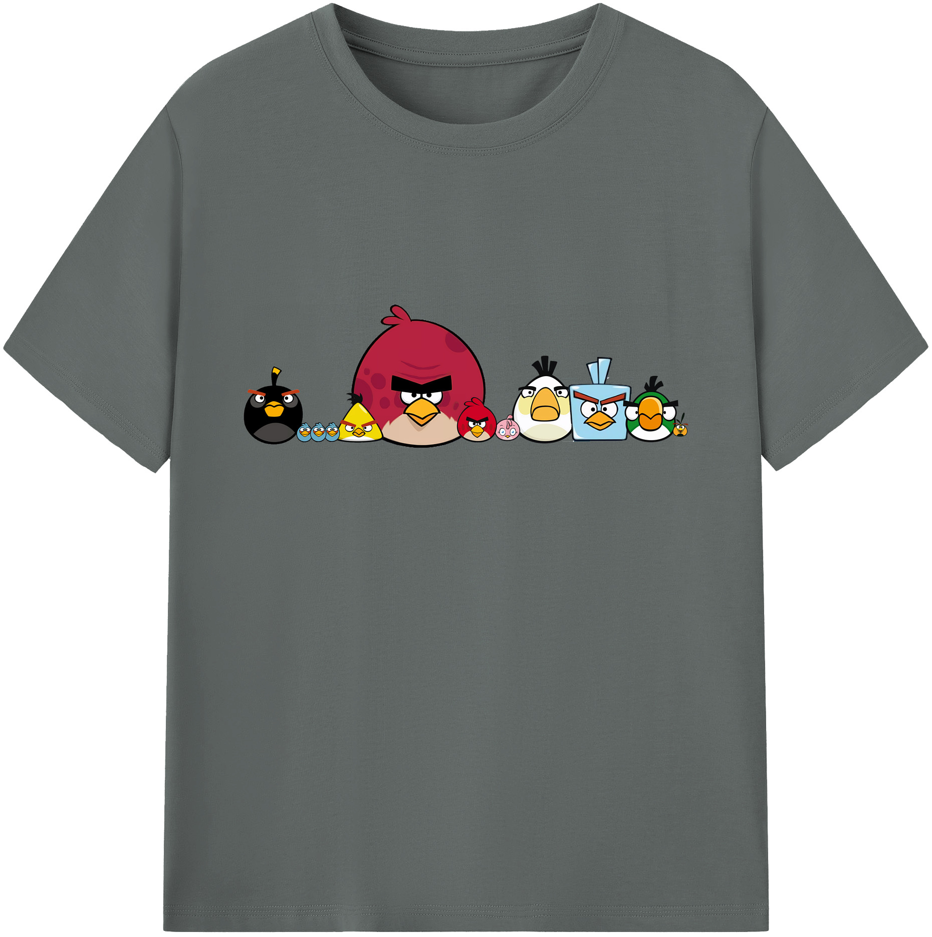 （画像用） Angry Birds アングリーバード 綿100％ メンズ半袖Tシャツ｜肌触りやわらか＆通気性